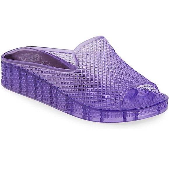 Jeffrey Campbell Shoes - Jeffrey Campbell Purple Jelly Slide Sandals